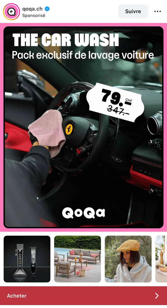 Campagne Instagram Ads performante gérée par l'agence E-FLOW à Genève