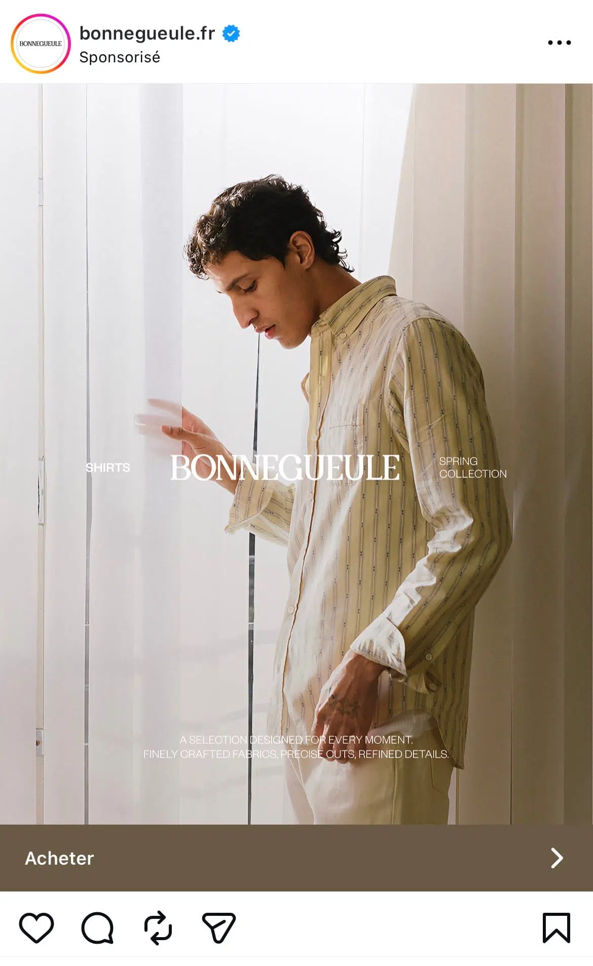 Exemple de publicité Instagram Ads créée par E-FLOW pour une marque e-commerce suisse